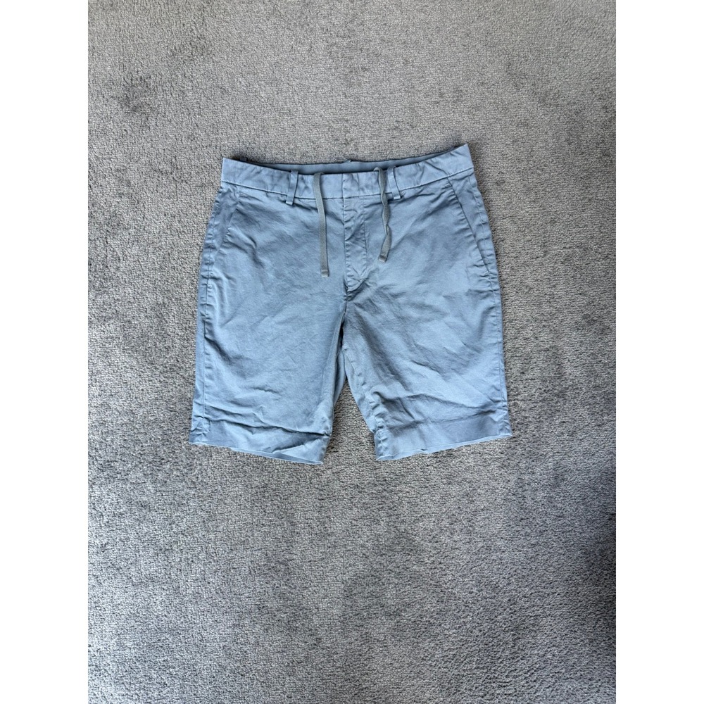 Uniqlo Mens Slim Fit Chino Shorts Blue Gray Size M 30-33 Waist Drawstring 455533